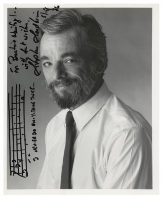 Lot #643 Stephen Sondheim Signed Photograph with Musical Quotation - Image 1