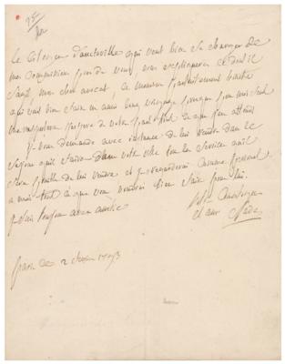 Lot #541 Marquis de Sade Autograph Letter Signed