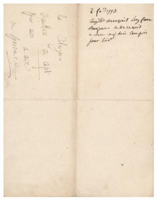 Lot #541 Marquis de Sade Autograph Letter Signed - Image 2