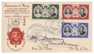 Lot #320 Princess Grace and Prince Rainier Signed First Day Cover