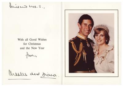 Lot #213 Princess Diana and Prince Charles Signed Christmas Card