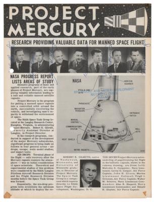 Lot #411 Mercury 7 Signed Pamphlet