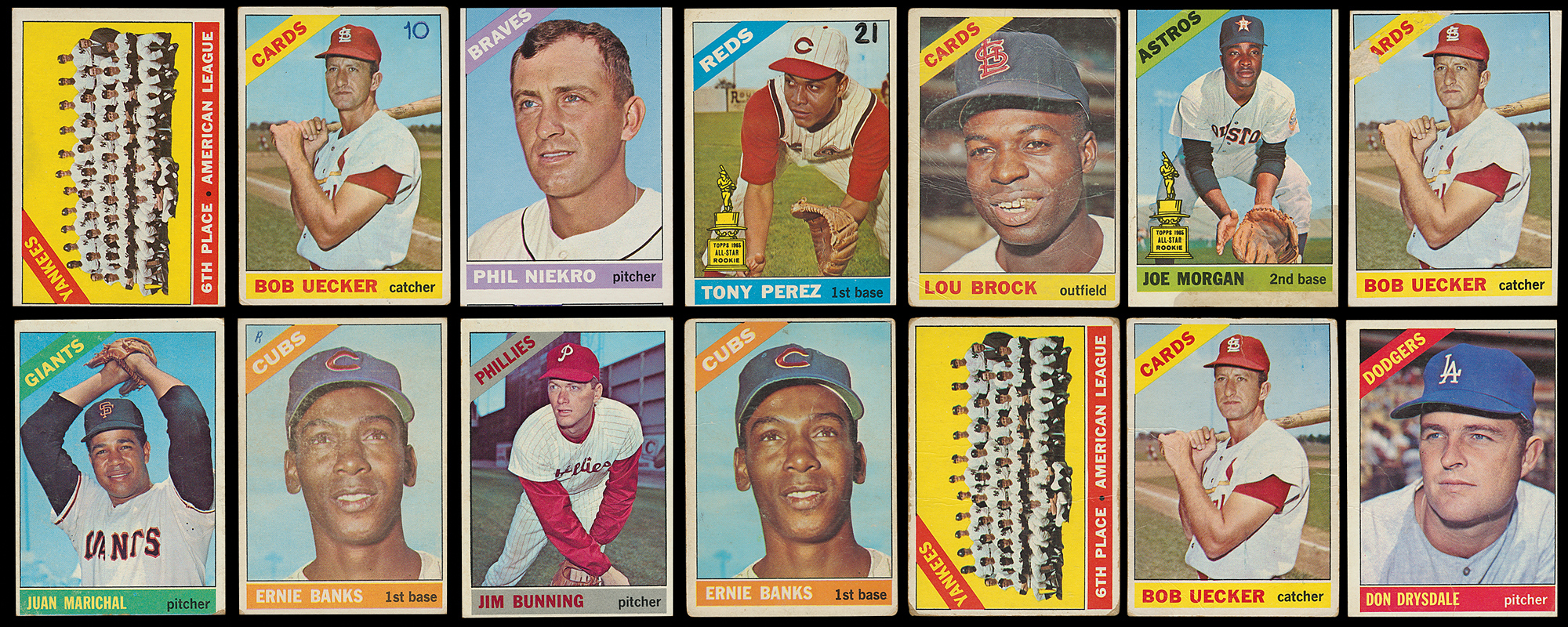 Lot #861 1966 Topps Baseball Card Collection (1,500+) with HOF