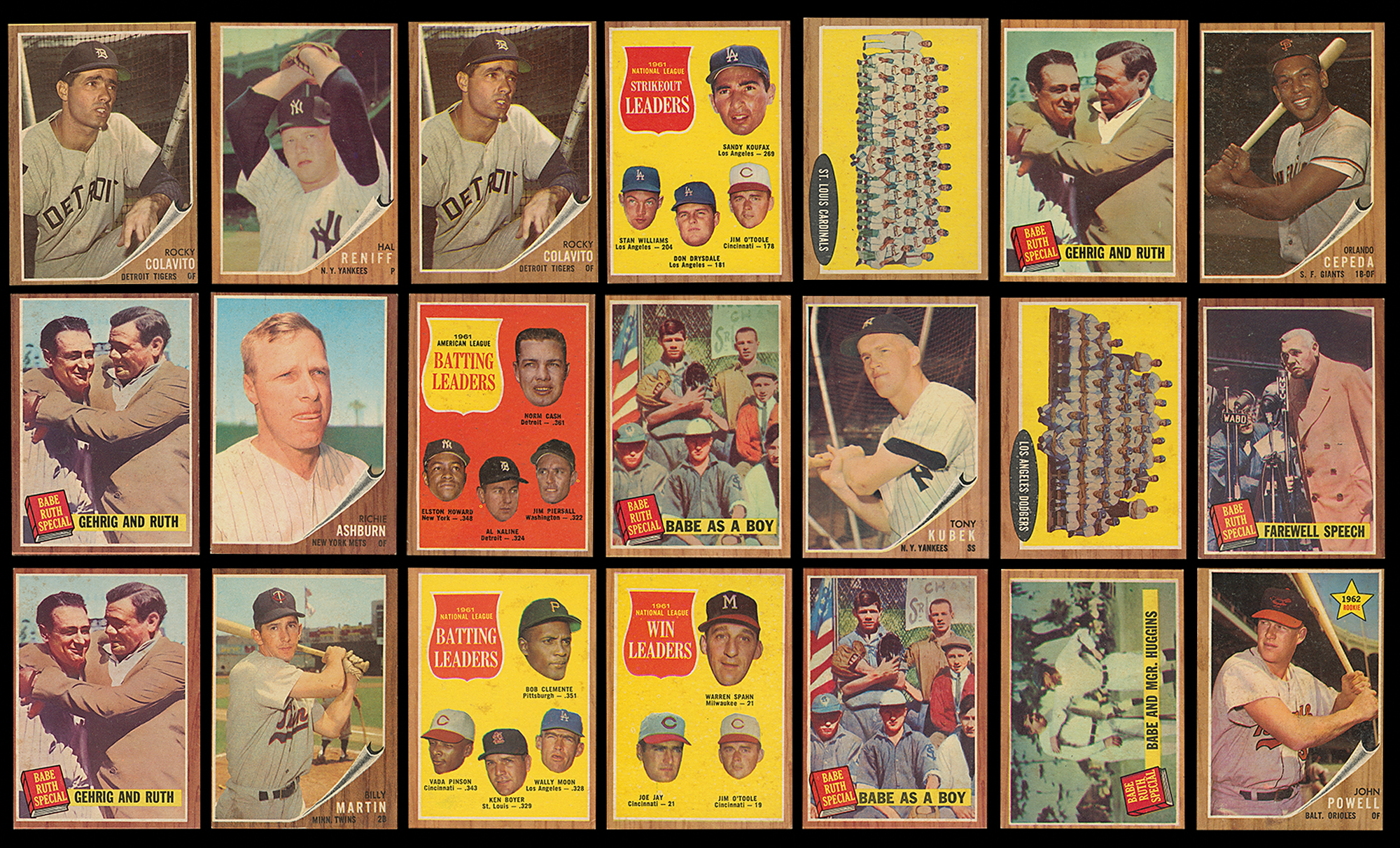 Lot #860 1962 Topps Mid-Grade Baseball Card Collection (3,800+) with HOF, Checklists, Leaders, and High #s