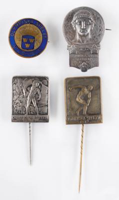 Lot #1012 Stockholm 1912 Summer Olympics Lot of (4) Pins