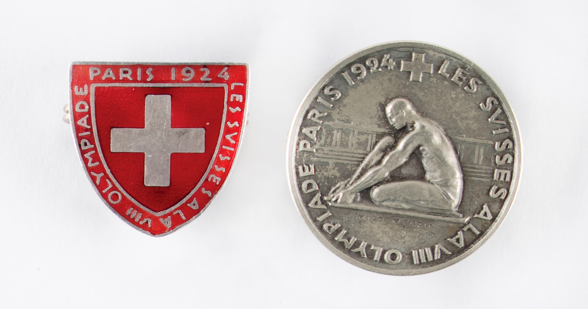Lot #1013 Paris 1924 Summer Olympics (2) Swiss NOC Pins