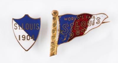 Lot #1010 St. Louis 1904 Olympics Lot of (2) Pins