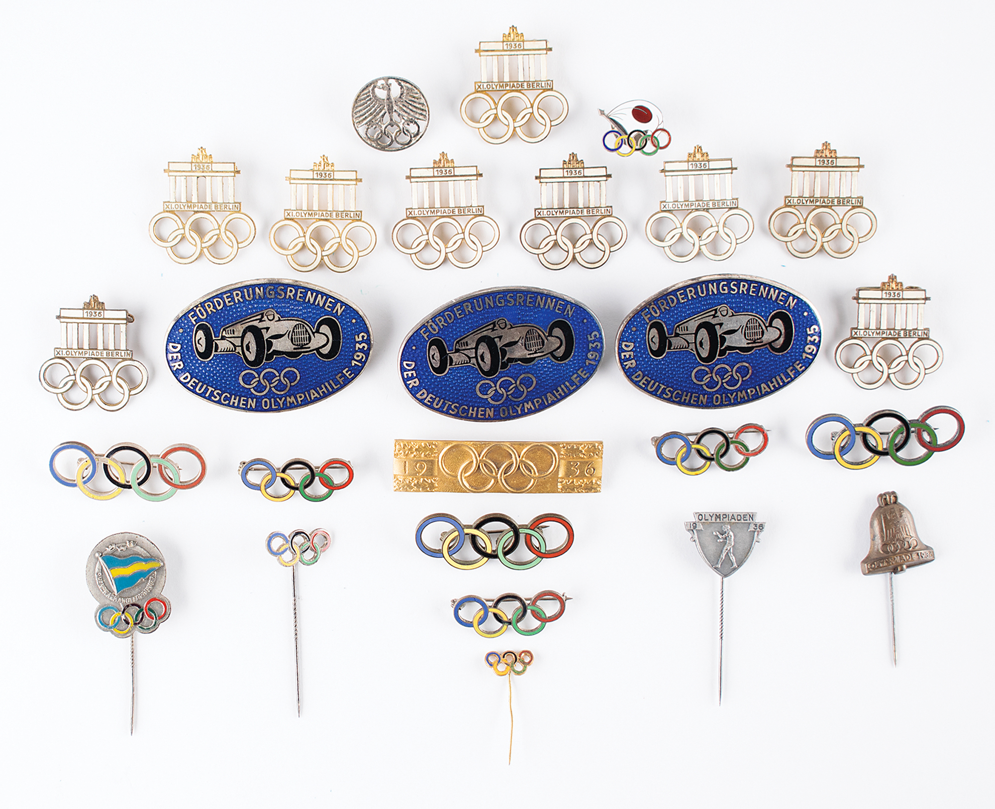 Lot #1018 Berlin 1936 Summer Olympics Collection of (26) Pins