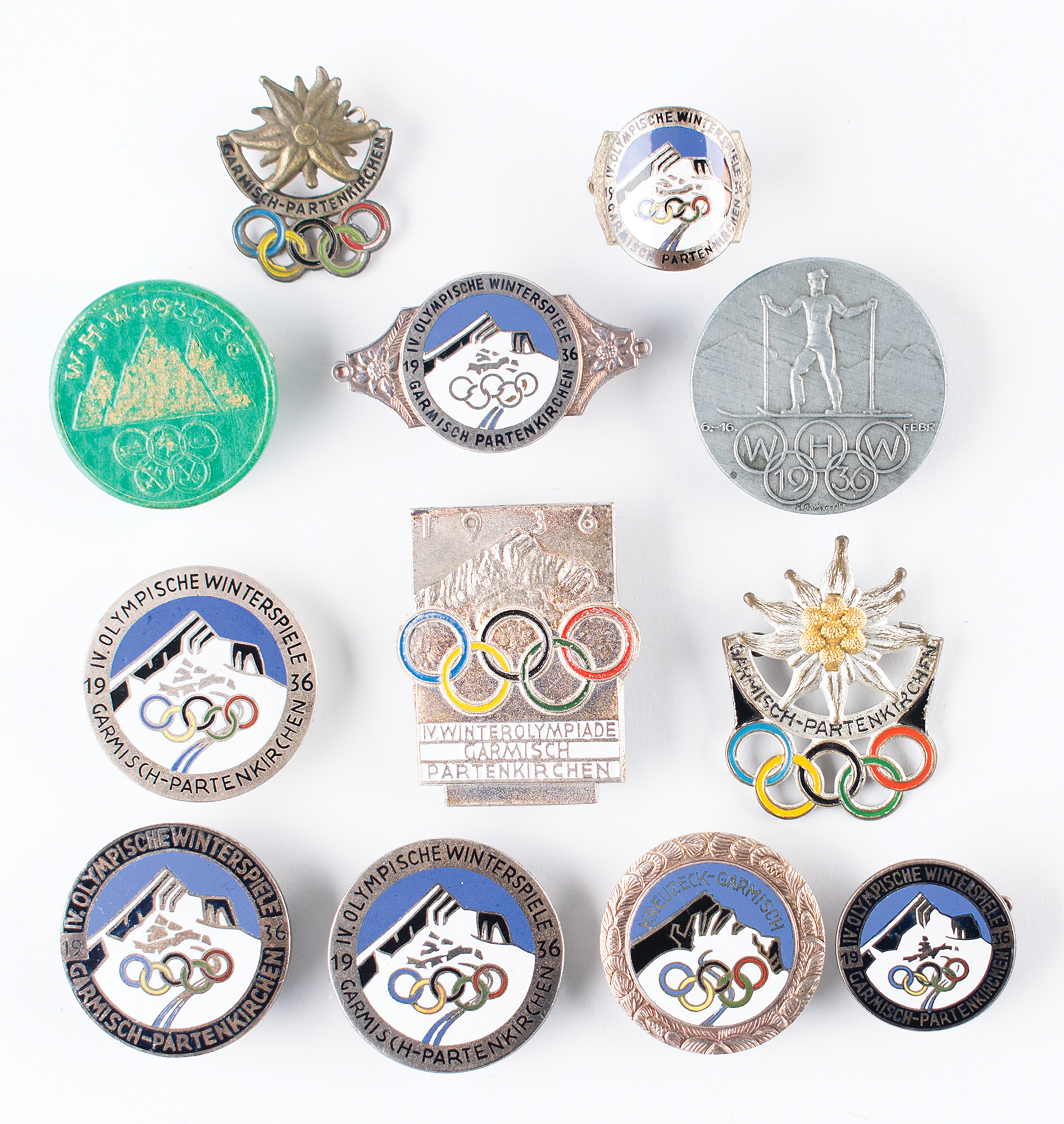 Lot #1020 Garmisch 1936 Winter Olympics (12) Pin Collection