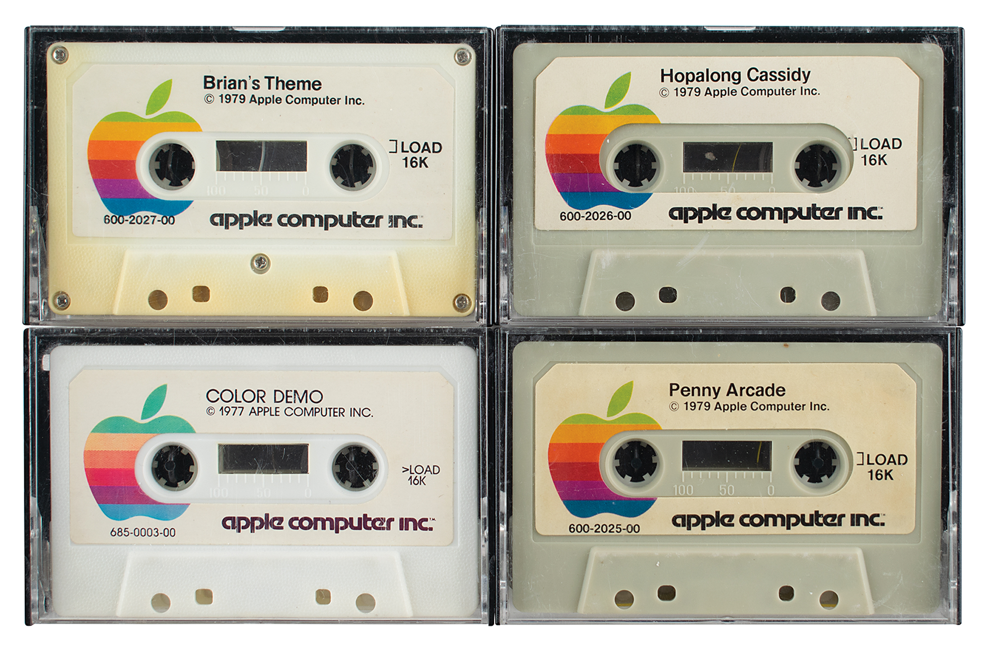 Lot #7021 Apple Computer (4) Basic Program Tape Cassettes
