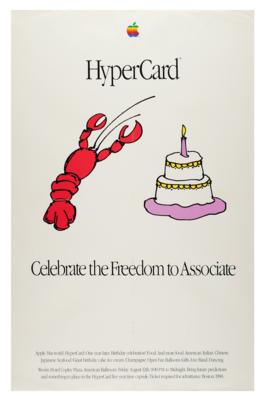 Lot #7029 Apple HyperCard 1988 Birthday Poster