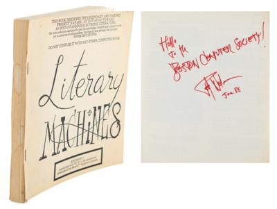 Lot #7033 Ted Nelson Signed 'Literary Machines' Book - Image 1