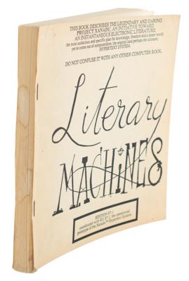 Lot #7033 Ted Nelson Signed 'Literary Machines' Book - Image 3