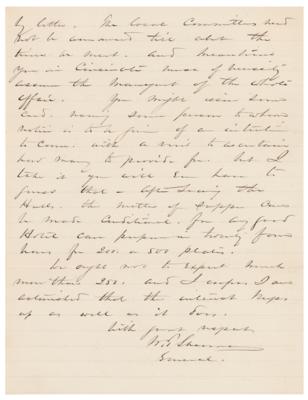 Lot #370 William T. Sherman Autograph Letter Signed - Image 3