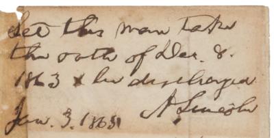 Lot #29 Abraham Lincoln Autograph Note Signed as President