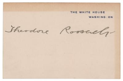 Lot #119 Theodore Roosevelt Signed White House Card - Image 1