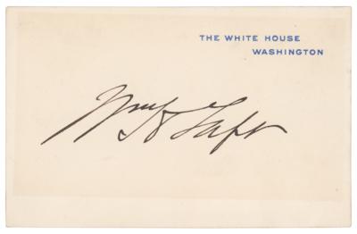 Lot #36 William H. Taft Signed White House Card