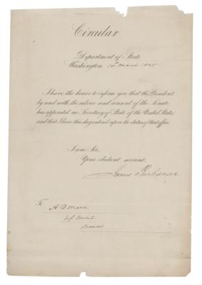 Lot #25 James Buchanan Circular Letter Signed - Image 1