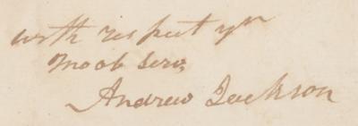 Lot #15 Andrew Jackson Autograph Letter Signed - Image 3