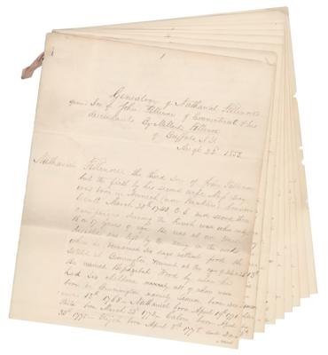 Lot #22 Millard Fillmore (2) Autograph Manuscripts on His Father's Genealogy with (5) Total Signatures - Image 5