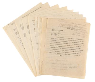 Lot #35 William H. Taft Correspondence Lot to Woodrow Wilson: (2) Typed Letters with Handwritten Notes and a Typed Memorandum - Image 4