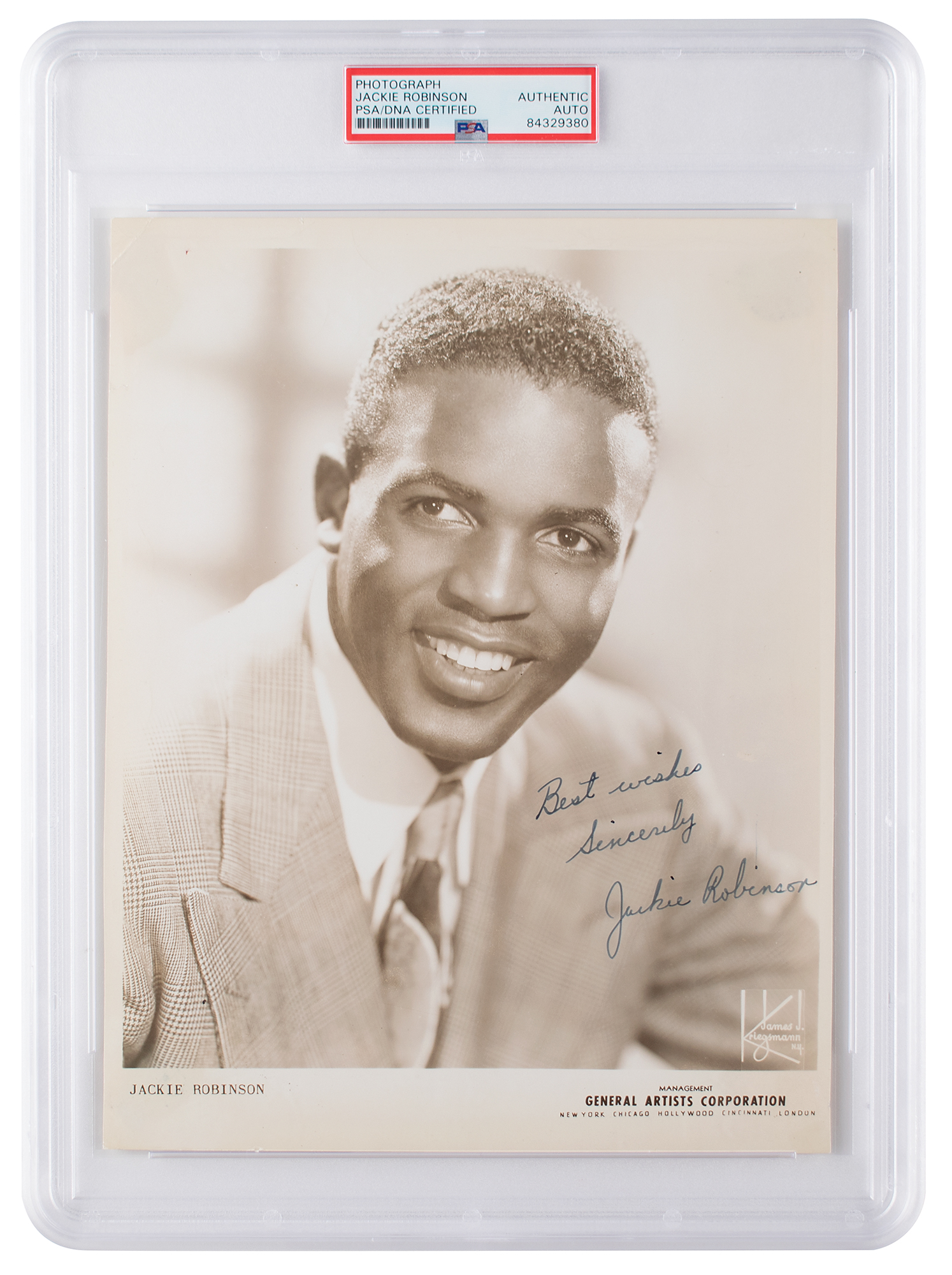 Lot #835 Jackie Robinson Signed Photograph