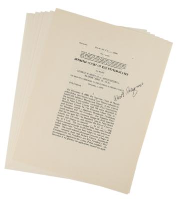 Lot #290 William Rehnquist Signed Souvenir Typescript