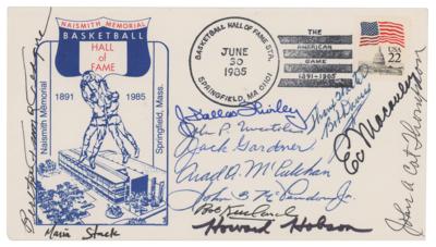 Lot #869 Basketball Hall of Famers Signed Cover