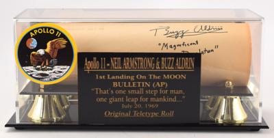 Lot #386 Buzz Aldrin Signed Apollo 11 Teletype