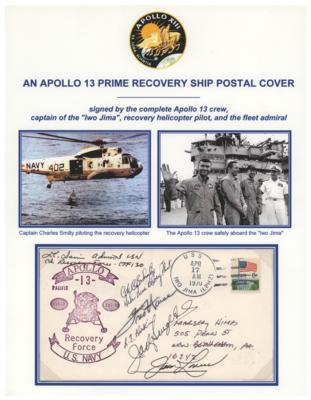 Lot #389 Apollo 13 Signed Prime Recovery Ship Cover