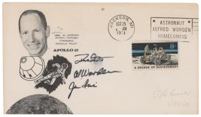 Lot #400 Al Worden's Apollo 15 Crew-Signed Cover - Image 1