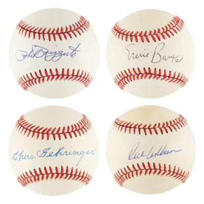 Lot #851 Baseball Hall of Fame Hitters (4) Signed Baseballs - Image 1