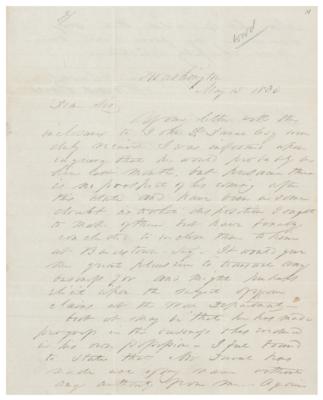 Lot #110 Franklin Pierce Autograph Letter Signed