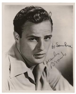 Lot #682 Marlon Brando Signed Photograph