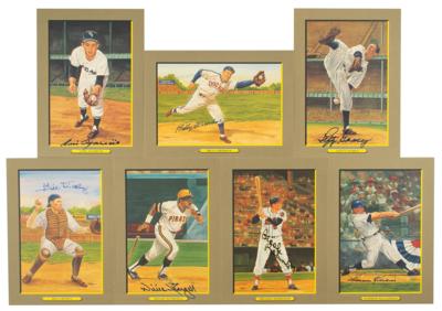Lot #859 Baseball Hall of Famers (7) Signed Perez-Steele Cards - Image 1