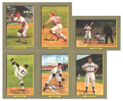 Lot #860 Baseball Hall of Famers (6) Signed Perez-Steele Cards - Image 1