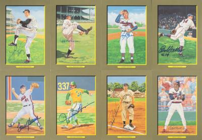 Lot #861 Baseball Hall of Famers (8) Signed Perez-Steele Cards