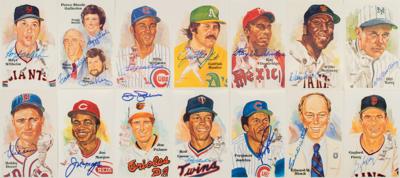 Lot #849 Baseball Hall of Fame (14) Signed Perez-Steele Cards - Image 1