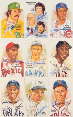 Lot #850 Baseball Hall of Fame (30) Signed Perez-Steele Cards - Image 1