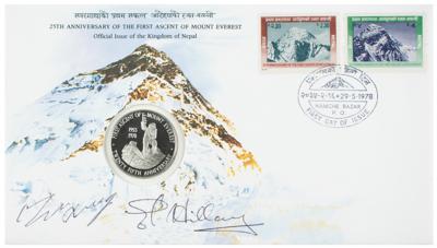 Lot #240 Edmund Hillary and Tenzing Norgay Signed Commemorative Cover