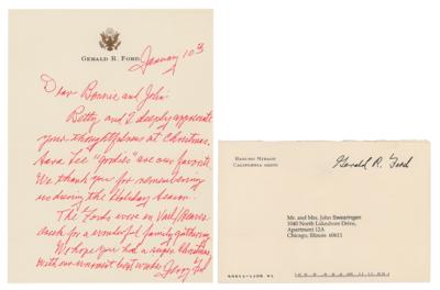 Lot #83 Gerald Ford Autograph Letter Signed