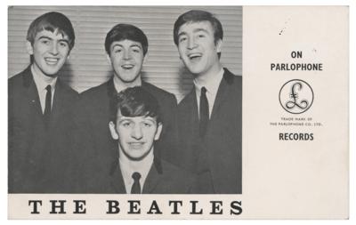 Lot #552 Beatles Signed Parlophone Promo Card - Image 2