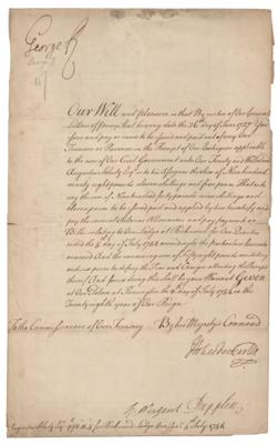 Lot #249 King George II Document Signed