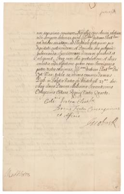 Lot #189 King James II Letter Signed