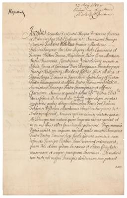 Lot #189 King James II Letter Signed - Image 2