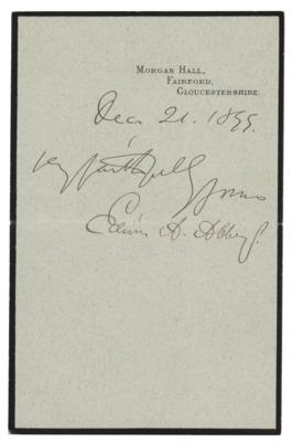 Lot #424 Edwin Austin Abbey Signature