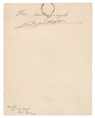 Lot #428 Frederic Auguste Bartholdi Signature - Image 1