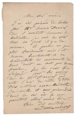 Lot #431 Charles-Francois Daubigny Autograph Letter Signed
