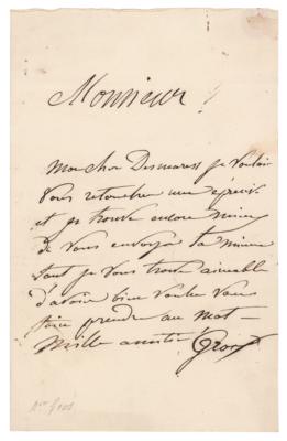 Lot #435 Antoine-Jean Gros Autograph Letter Signed and Signed Ticket