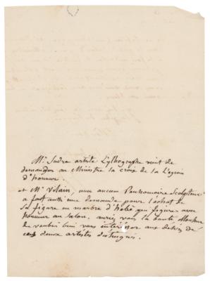 Lot #418 Jean Auguste Ingres Autograph Letter Signed - Image 3
